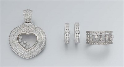 Lot 395 - Group of White Gold and Diamond Jewelry