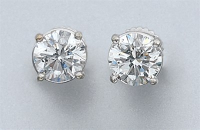 Lot 285 - Pair of Diamond Stud Earrings