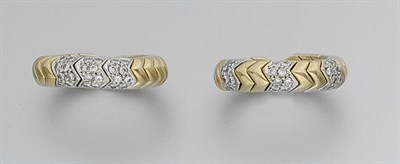 Lot 811 - Two Two-Color Gold and Diamond Rings