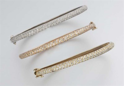 Lot 768 - Three Diamond Bangles