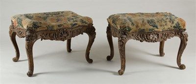 Lot 1139 - Pair of Regence Oak Stools Mid 18th century...