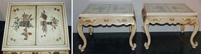 Lot 4277 - Pair of Polychrome Decorated Ivory Painted...