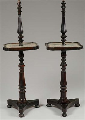 Lot 3421 - Pair of William IV Style Mahogany Two-Light...