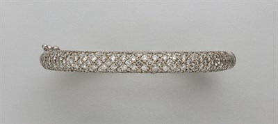 Lot 158 - White Gold and Diamond Bangle