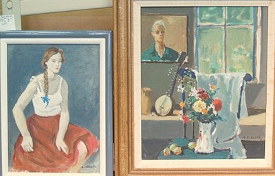 Lot 3029 - Nicolai Cikovsky American, 1894-1987 Girl in a...