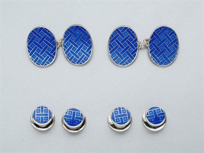 Lot 652 - Blue Enamel Dress Set
