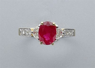 Lot 653 - Ruby and Diamond Ring