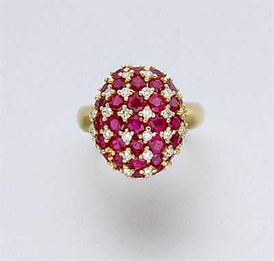 Lot 434 - Ruby and Diamond Ring