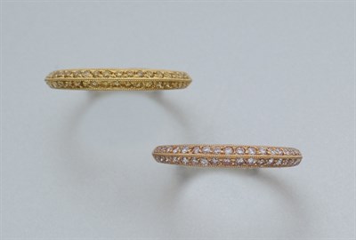 Lot 733 - Pair of Colored Diamond Rings