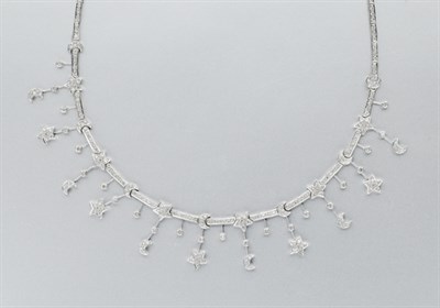 Lot 800 - Diamond Fringe Necklace
