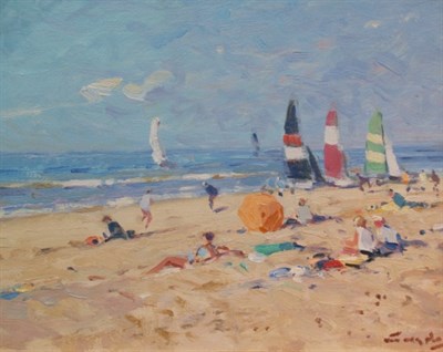 Lot 3095 - Niek van der Plas Dutch, b. 1954 At the Beach...