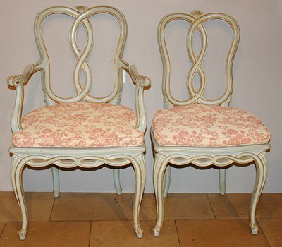 Lot 3241 - Set of Ten Italian Rococo Style Parcel Gilt...