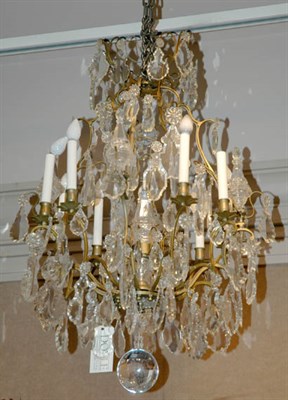 Lot 3394 - Louis XV Style Gilt-Metal and Cut Glass...