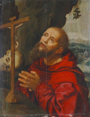 Lot 1023 - School of Quentin Metsys St. Jerome in Prayer...