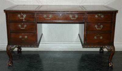 Lot 3155 - George III Style Leather Top Mahogany Desk...