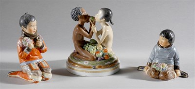 Lot 3320 - Three Royal Copenhagen Porcelain Figures of...