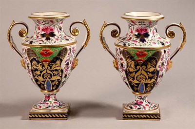 Lot 1470 - Pair of Derby Porcelain Vase Early 19th...