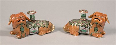 Lot 1450 - Pair of Chinese Porcelain Figural Joss Stick...