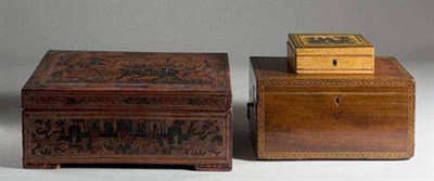 Lot 4230 - George III Style Satinwood Inlaid Mahogany Tea...