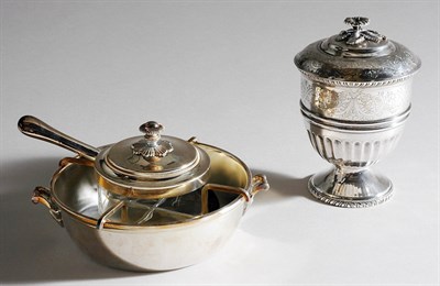 Lot 3362 - Christofle Silver Plated Caviar Dish; Together...