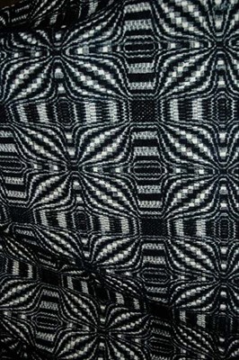 Lot 2109 - Blue and White Overshot Woven Coverlet 19th...