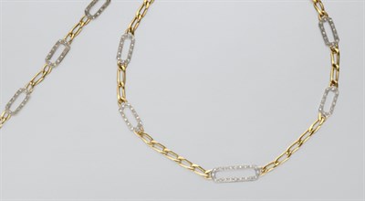 Lot 900 - Gold and Diamond Bracelet and Necklace