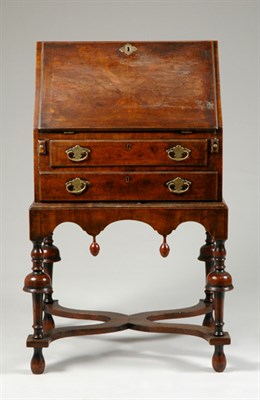 Lot 1382 - William and Mary Style Walnut Bureau 19th...