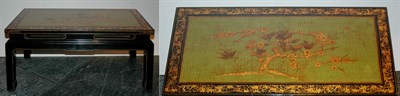 Lot 3279 - Chinese Gilt Floral Decorated Black Lacquered...