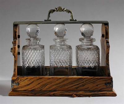 Lot 3420 - Victorian Style Faux Painted Wood Three-Bottle...