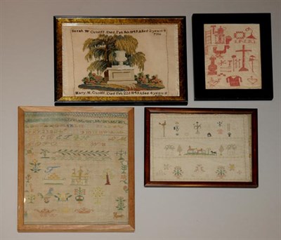 Lot 3416 - Group of Needlework Samplers Including a...