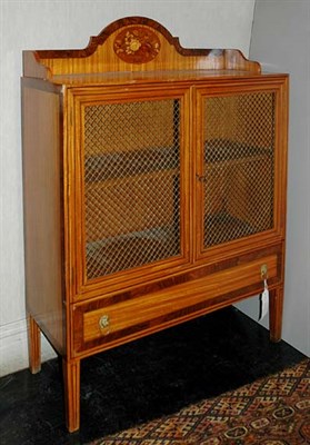 Lot 4159 - Edwardian Style Marquetry Inlaid Fruitwood Two-...