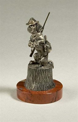 Lot 3198 - Russian Silver and Rouge Marble Figure of a...