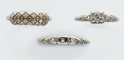 Lot 664 - Three Diamond Rings