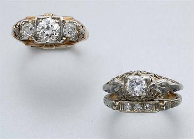 Lot 669 - Two Diamond Rings