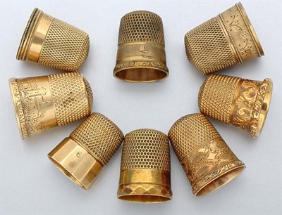 Lot 558 - Seven Assorted Thimbles