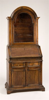 Lot 1520 - Continental Baroque Walnut Bureau Bookcase The...