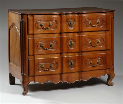 Lot 1340 - Provincial Louis XV Walnut Commode 18th...