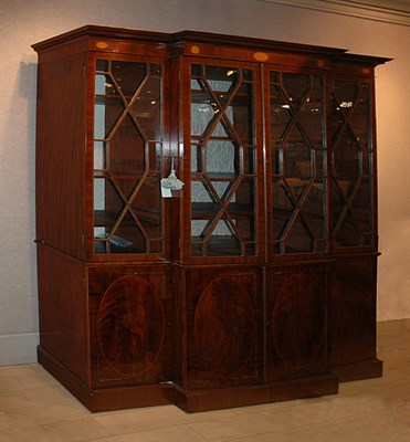 Lot 508 - George III Style Mahogany Breakfront Height 7...