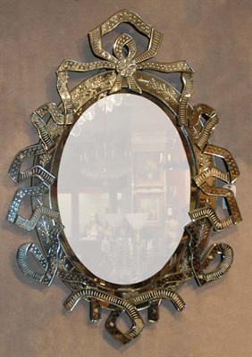 Lot 3657 - Venetian Mirror Framed Mirror Of oval form,...