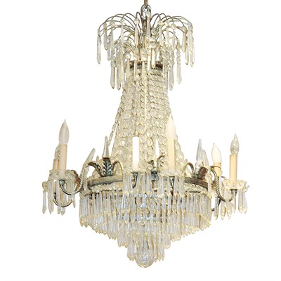 Lot 324 - Neoclassical Style Patinated-Metal and Glass...