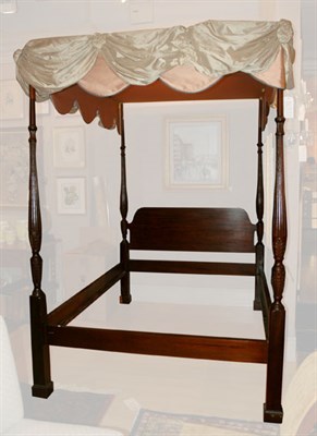 Lot 201 - George III Style Mahogany Canopy Bed Including...