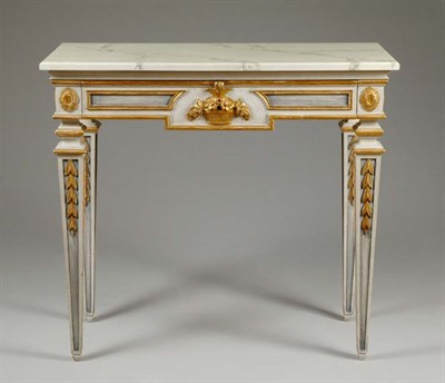 Lot 3309 - Louis XVI Style Parcel Gilt and Painted...