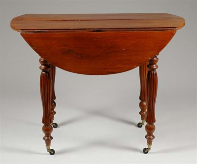 Lot 3100 - Louis Philippe Mahogany Drop-Leaf Extension...