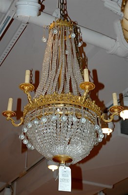 Lot 3498 - Louis XVI Style Gilt-Metal and Glass Ten-Light...