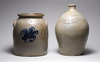 Lot 2157 - Salt Glazed Stoneware Jug 19th Century Of...