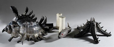 Lot 3357 - Italian Silver Table Garniture Comprising a...
