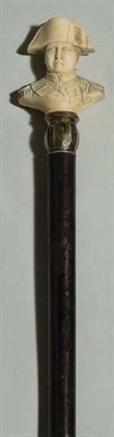 Lot 3275 - Carved Ivory Mounted Rosewood Cane Circa 1900...