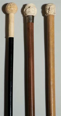 Lot 3274 - Group of Three Continental Carved Ivory...