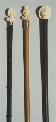 Lot 3278 - Group of Three Continental Carved Ivory...