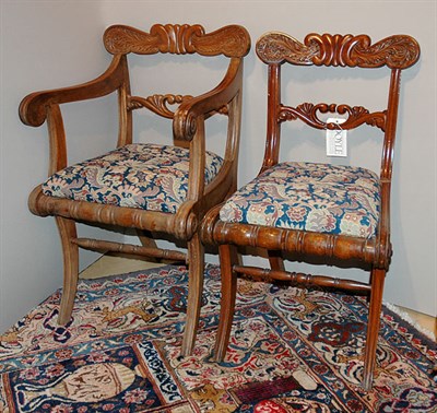 Lot 3159 - Set of Eight William IV Mahogany and Caned...